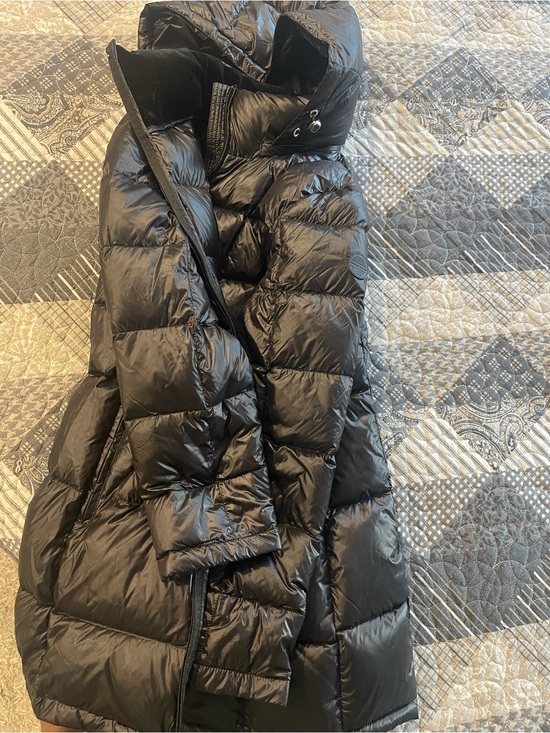 Jackets & Blazers - Black Long Puffer Coat with Hood